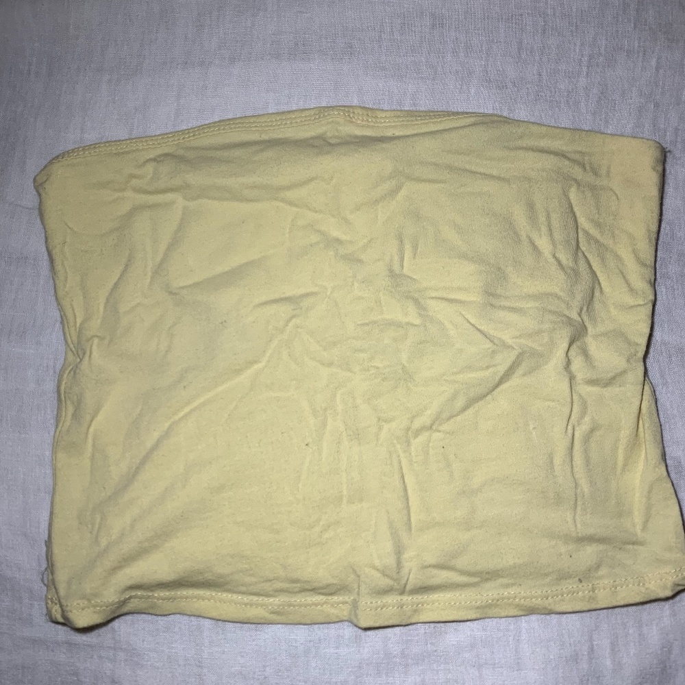 Tillys light yellow cropped tube top
